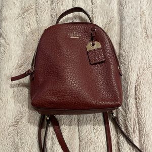 Kate Spade Burgundy Backpack (Rarely used- great condition)